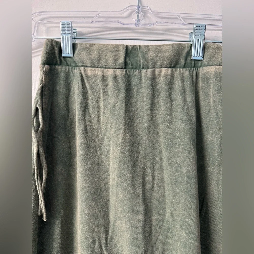 Fashion Nova Sahara Mineral Wash Stretch Maxi Skirt in Olive